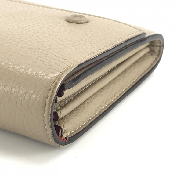 Celine Large Flap Multi-Function Long Wallet Leather Brown Beige - Picture 10 of 10